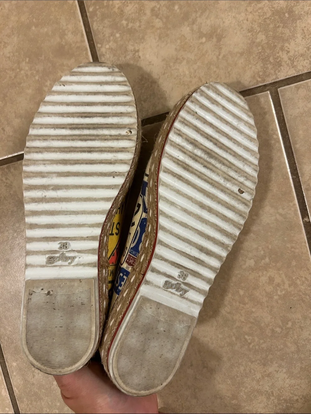 Goby Break Rules Graphic Canvas Slip-On Flats